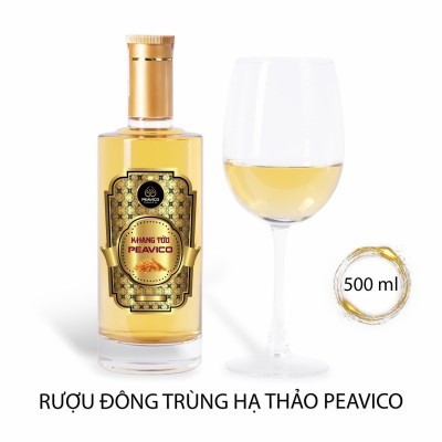 Combo 2 chai (chai 500ml)  Rượu Đông Trùng PEAVICO 