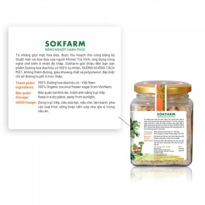 Đường hoa dừa organic Sokfarm 135g