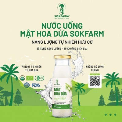 MẬT HOA DỪA TƯƠI ORGANIC SOKFARM 1000ml