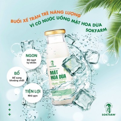 MẬT HOA DỪA TƯƠI ORGANIC SOKFARM 1000ml