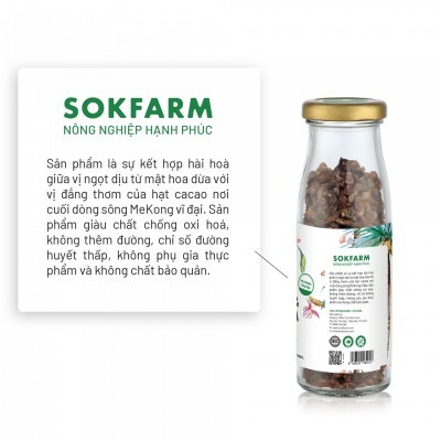  Hạt cacao & Mật hoa dừa Sokfarm 75gr