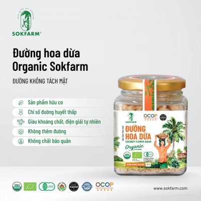 Đường hoa dừa organic Sokfarm 250gr