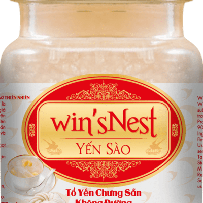 Yến sào win'sNest tổ yến chưng sẵn không đường 20% (6 lọ / hộp) thích hợp cho người ăn kiêng và tiểu đường