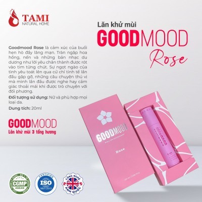 Lăn Goodmood Deodorant Rose 20ml 