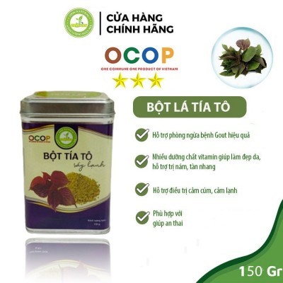 Bột tía tô sấy lạnh (150 gram) - OCOP 3 sao - Nông Sản Sạch Trần Lan