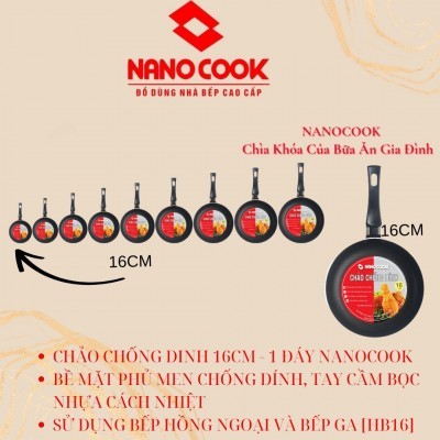 Chảo chống dính Nanocook 16cm - HB16 