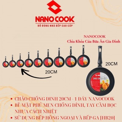 Chảo chống dính Nanocook 20cm – HB20