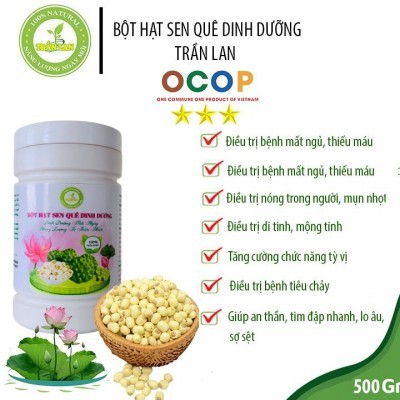 Bột sen quê dinh dưỡng - OCOP 3 sao - Nông Sản Sạch Trần Lan [250gr] [500gr]