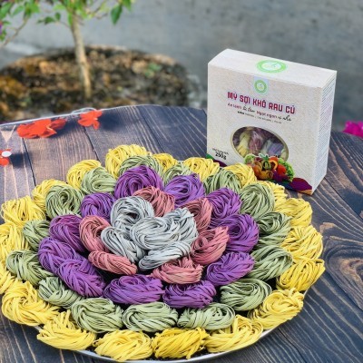 Mỳ sợi khô rau củ - Nông Sản Sạch Trần Lan [250gram] [500gram]