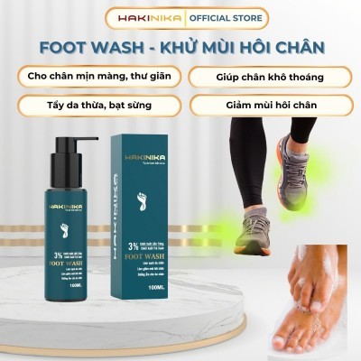 Nước rửa giảm mùi hôi chân - Foot wash HAKINIKA 100ml