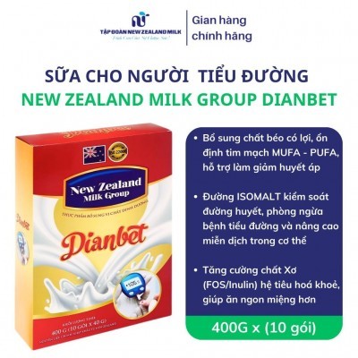 Sữa bột NEW ZEALAND MILK GROUP DIANBET Hộp 400g - Mua 2 hộp được tặng 1 phần quà ngẫu nhiên (1 bộ chén ăn hoa văn cao cấp, 1 ly giữ nhiệt họa tiết,...)