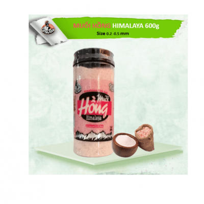Muối hồng Himalya (0.2-0.5mm) hạt mịn - 600g