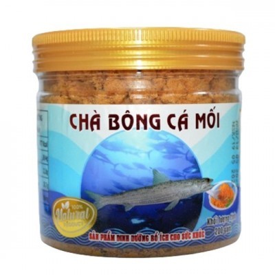 Chà bông cá biển thiên nhiên LÊ NGA - Chà bông cá mối (hộp/200G)