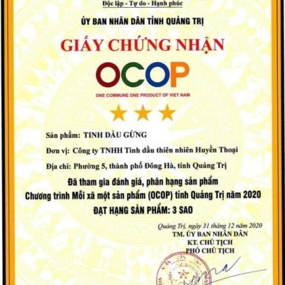 Tinh dầu gừng Huyền Thoại 30ml