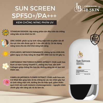 SUN SCREEN SPF50+/PA+++ KEM CHỐNG NẮNG PHẢN UV