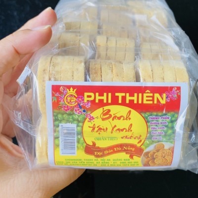 Bánh đậu xanh nhân thịt - Đặc Sản Đà Nẵng - hiệu Phi Thiên lốc 5 gói nhỏ 