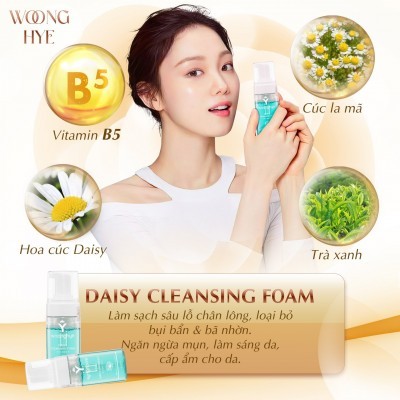  Sữa rửa mặt Hoa cúc 100ml - Daisy cleansing foam - WOONGHYE 