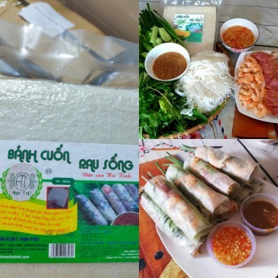 Bánh cuốn rau sống Anh Thu 40-45 lá - 240g/ túi