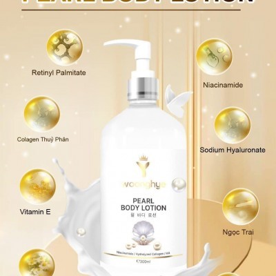 Ủ trắng body 300ml - Pearl body lotion - WOONGHYE