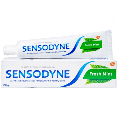 Kem đánh răng Sensodyne Fresh Mint bạc hà the mát, bảo vệ răng ê buốt mỗi ngày - tuýt 100g