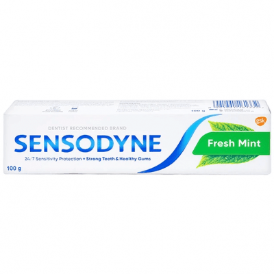 Kem đánh răng Sensodyne Fresh Mint bạc hà the mát, bảo vệ răng ê buốt mỗi ngày - tuýt 100g