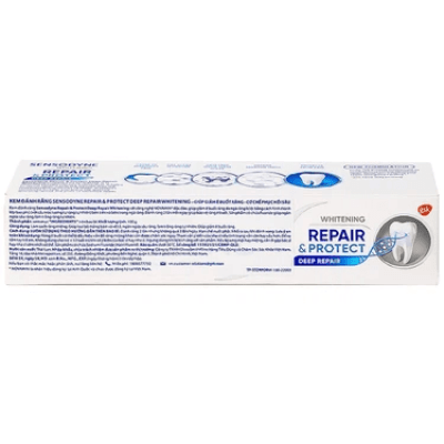 Kem đánh răng Sensodyne Repair And Protect Deep Repair Whitening giảm ê buốt răng, cơ chế phục hồi sâu  - Tuýt 100g