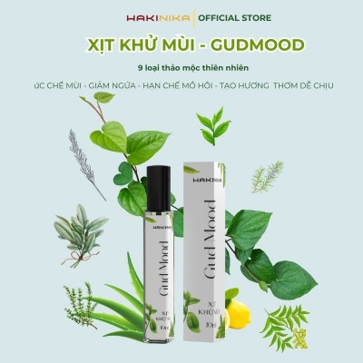 XỊT KHỬ MÙI CƠ THỂ - NÁCH - CHÂN GUDMOOD GIẢM MÙI, HẠN CHẾ MỒ HÔI HƯƠNG THIÊN NHIÊN - 10ml