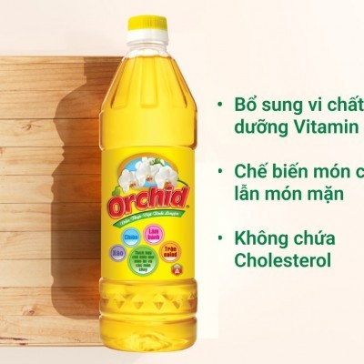 Dầu thực vật tinh luyện Orchid chai 1 lít