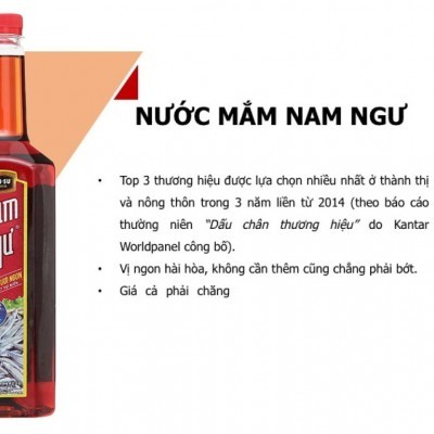 Nước mắm cá cơm Nam Ngư 12 độ đạm chai 500ml