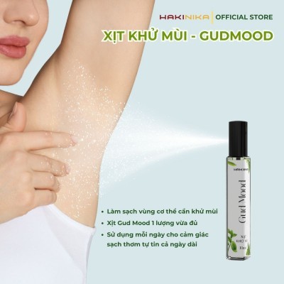 XỊT KHỬ MÙI CƠ THỂ - NÁCH - CHÂN GUDMOOD GIẢM MÙI, HẠN CHẾ MỒ HÔI HƯƠNG THIÊN NHIÊN - 10ml