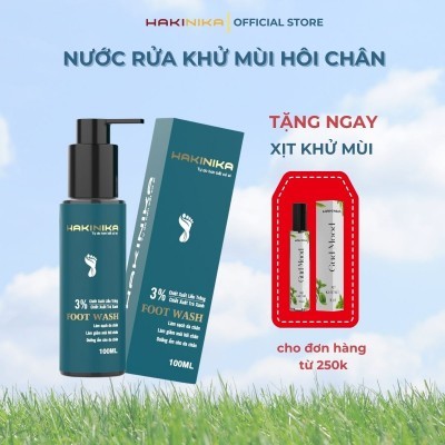 Nước rửa giảm mùi hôi chân - Foot wash HAKINIKA 100ml