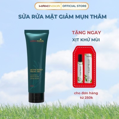 Sữa rửa mặt giảm mụn, giảm thâm - Active boost Facial Gel HAKINIKA 80ml