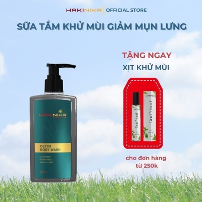 Sữa tắm giảm mụn lưng, khử mùi cơ thể - Detox Body Wash HAKINIKA 330ml