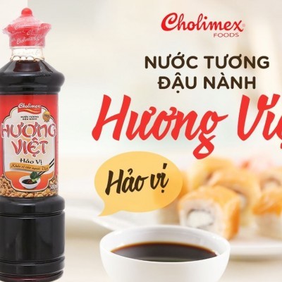 Nước tương đậu nành hảo vị Hương Việt chai 500ml