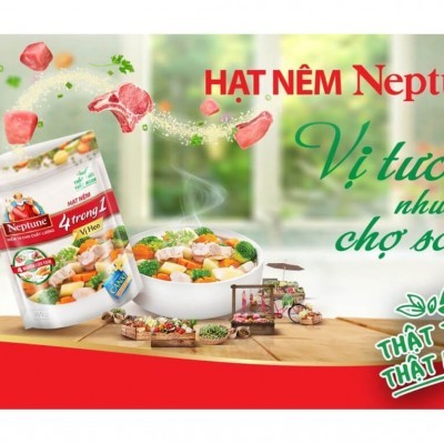 Hạt nêm Neptune 4 trong 1 vị heo gói 380g