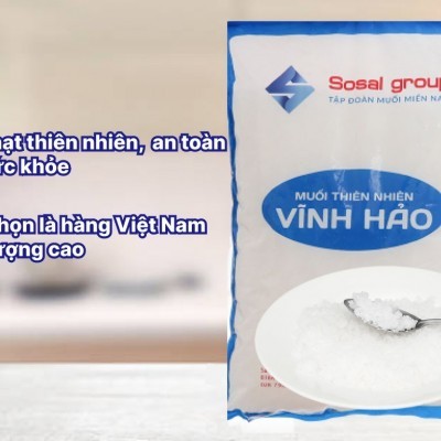 Muối hạt thiên nhiên Vĩnh Hảo Sosal Group gói 1kg