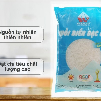 Muối biển Bạc Liêu cao cấp gói 500g