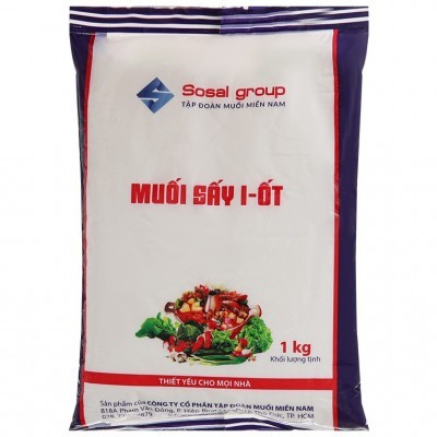 Muối sấy I-ốt Sosal Group gói 1kg