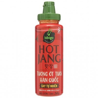 Tương ớt tươi Hàn Quốc Bibigo cay tự nhiên Hot Jang chai 260g