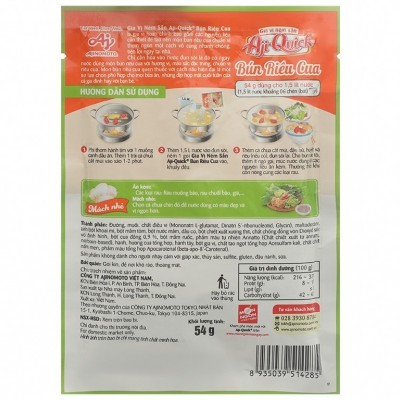 Gia vị nêm sẵn bún riêu cua Aji-Quick gói 54g