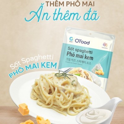 Sốt spaghetti O'food phô mai kem gói 120g