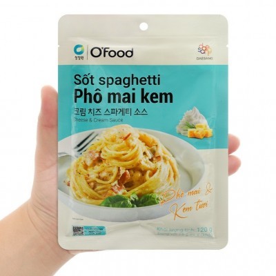 Sốt spaghetti O'food phô mai kem gói 120g