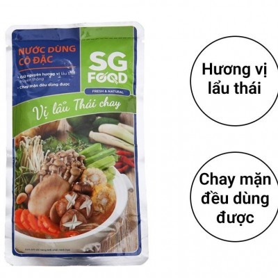 Nước dùng cô đặc lẩu Thái chay SG Food gói 150g