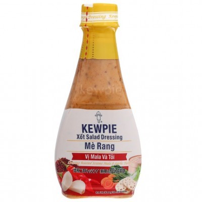 Nước xốt salad mè rang Kewpie vị mala và tỏi chai 210ml