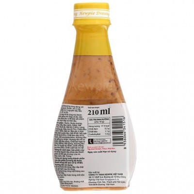 Nước xốt salad mè rang Kewpie vị mala và tỏi chai 210ml