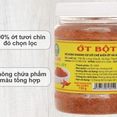 Ớt bột Tài Lộc hũ 150g