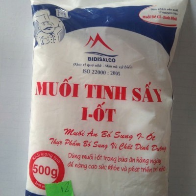 Muối Tinh sấy  I-Ốt  -  500G ( bao 50 gói)