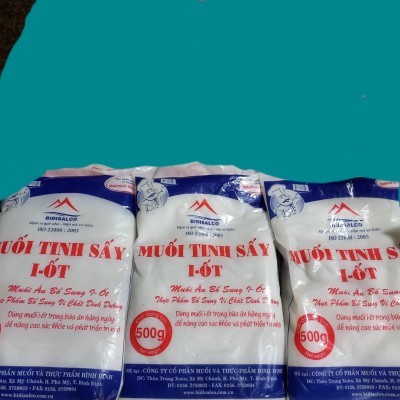 Muối Tinh sấy  I-Ốt  -  500G ( bao 50 gói)