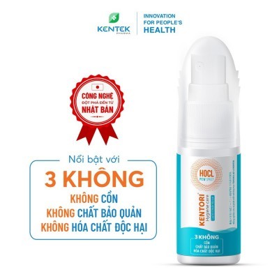 Xịt khuẩn, khử trùng, khử mùi Kentori Hygiene Care (Chai 30ml) | Sạch khuẩn nhanh trong 5 giây