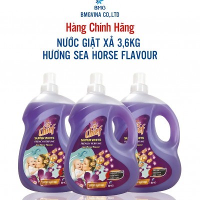 Nước giặt xả Chief Super white  hương Seahorse - 3,6kg